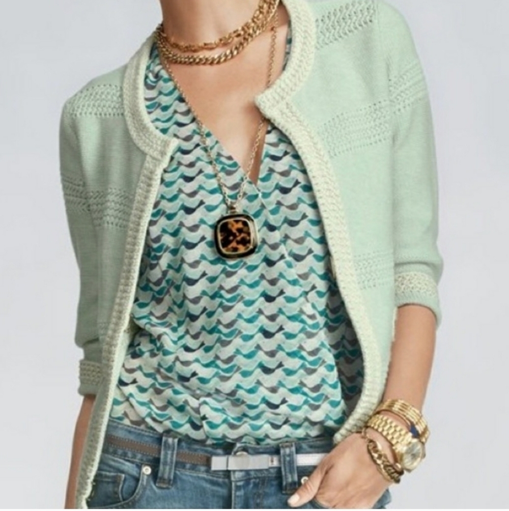 CAbi Society Mint Green Cardigan Style #203
